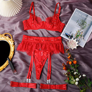 Nuovo Arrivo: Set di Lingerie Erotica con Paillettes per <span class=keywords><strong>Donna</strong></span>, Sexy e Lussuoso, Traspirante e Sottile - Product Image 5