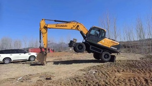 Excavatrice sur pneus Hyundai 210W-9VS d'occasion d'origine en bon état 210 210w-9 215-9t 215-9vs 220lc-9t 220lc - Product Image 3
