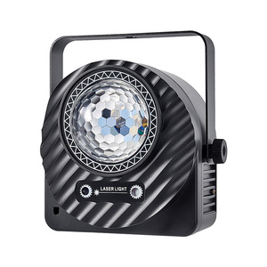 Baisun Nouveau <span class=keywords><strong>LaserLight</strong></span> 2 en 1 avec télécommande, motifs de points, lignes d'eau, aurores, cercles, RG, éclairage de scène et de bar - Product Image 1