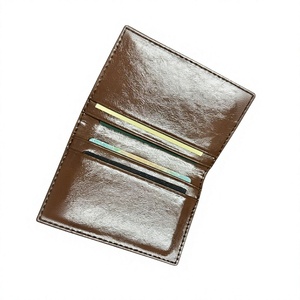 Brown Microfiber Synthetic Leather RFID Blocking Waterproof Eco-Friendly Fold Short Slim <b>Card</b> <b>Holder</b> <b>Wallet</b> for Unisex - Product Image 5
