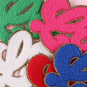 Hot Sale Big Size Iron on Chenille Embroidered Gold Edge love Letter Patch for T-shirt Hoodies - Product Image 3