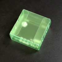 Boîtes pliables rectangulaires personnalisables en PVC/PET vert de 0,5 mm, fabriquées à partir de matériaux recyclés écologiques, avec logo personnalisé pour l'emballage de plantes et de cadeaux