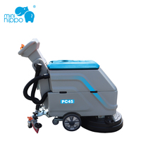 Mesin Pencuci Lantai Mini Hippo PC45-1 Compact Walk Behind untuk Pembersihan Lantai Keras Komersial & Industri, Mesin Pencuci Lantai Dorong Manual