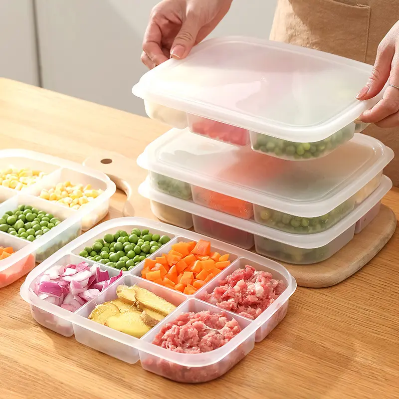 Plateau bac à légumes en plastique transparent superposé réfrigérateur tri congélateur boîte de rangement