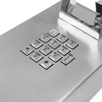 Téléphone public analogique pour prison, en acier inoxydable, anti-vandalisme, avec clavier arabe, combiné rétro, téléphone mural industriel