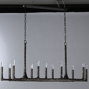 新しいヨーロッパ風メタル製廊下用ゴールド真鍮製リニアペンダント照明シャンデリア（屋内ダイニングルーム用） - Product Image 2