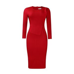 Vestidos para Mujer, Vestido Midi Otoñal, Elegante para el Día a Día, Cintura Alta, Manga Larga, <span class=keywords><strong>Ropa</strong></span> Femenina - Product Image 5