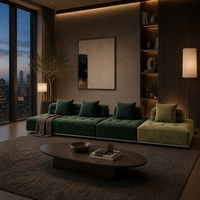 Modulares Italienisches Minimalistisches Stoffsofa Erweiterbar Wandelbar Villa Tiefgründige Anpassung Möglich Moderne Wohnzimmermöbel