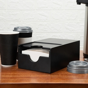 Wood <b>Coffee</b> <b>Cup</b> Sleeve Dispenser Sleeve Holder Automatic Pickup Design <b>Coffee</b> Accessories Organizer for Home,<b>Coffee</b> Bar - Product Image 2