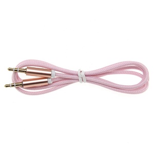 Intrecciato Placcato Oro <span class=keywords><strong>Jack</strong></span> Da 3.5mm Aux <span class=keywords><strong>Cavo</strong></span> <span class=keywords><strong>Audio</strong></span> Per il iphone MP4 Cuffia Car Linea Filo Dell'altoparlante AUX <span class=keywords><strong>Cavo</strong></span> - Product Image 5