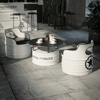 Ensemble de meubles de style industriel-Chaise de table de bar de café Canapé d'aire de repos transparent pour bureau à domicile Boutique de thé au lait Café Internet