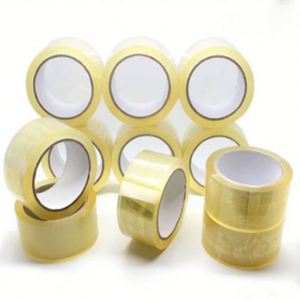 เทปม้วนจัมโบ้ BOPP 45มม. * 50ม. สีเหลืองใสเทปกาวด้านเดียวที่แข็งแกร่งมาก - Product Image 1