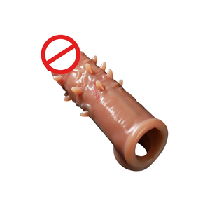 Anillo para Pene de Silicona de Buena Calidad, Impermeable y Reutilizable, con Extensión para Alargar el Pene, con Púas y Puntos Adicionales para Estimulación en Adultos - Product Image 6