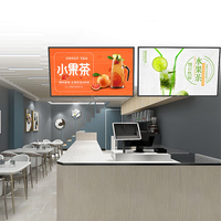 Tableau de menu numérique LCD suspendu de 15.6 pouces avec affichage d'animation pour une utilisation en intérieur Restaurants magasins de détail Wayfinding Education