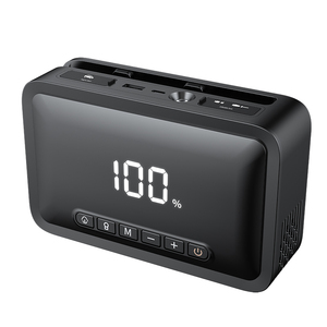 เครื่องจั๊มสตาร์ทรถฉุกเฉิน12V พร้อมปั๊มไฟ LED และปั๊มลมแบตเตอรี่สำรองสำหรับรถยนต์แบบพกพา - Product Image 1