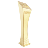 Nouveauté 2026 GO Games Trophées et Plaques de Récompense en Alliage de Zinc Doré et Résine, Souvenirs de Fée, avec Logo de la Victoire, pour les Récompenses des Performances et des Vainqueurs