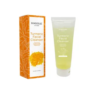 Private Label Moisturizing Foaming Facial Cleanser Deep Cleansing Anti Acne Brightening Turmeric Whitening Face Wash