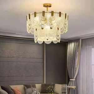 Lustre Viola-<span class=keywords><strong>Plafonnier</strong></span> en Cristal Élégant avec Accents d'Or, Design <span class=keywords><strong>Art</strong></span> <span class=keywords><strong>Déco</strong></span> Glamour pour Salle à Manger Salon - Product Image 3