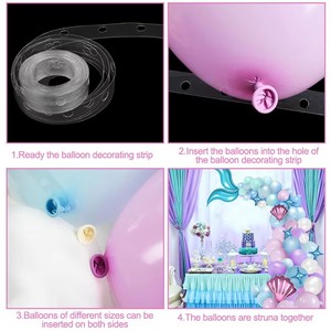 Set di 87 Palloncini a Forma di Coda di Sirena, Decorazioni per Feste di Compleanno a Tema Sirena, Blu Sirenetta - Product Image 4