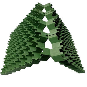 Delantal de estacionamiento de rejilla de hierba de plástico verde, diseño de acera, jardín de plantación, ladrillo de césped verde - Product Image 1