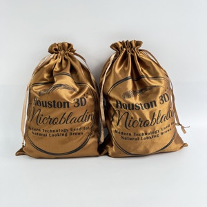 ถุงผ้าไหมซาตินพิมพ์โลโก้ตามสั่ง ถุงใส่เครื่องประดับสุดหรู บรรจุภัณฑ์ของขวัญสุดหรูสำหรับใส่เครื่องประดับ - Product Image 2