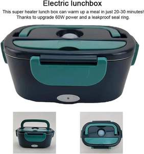 กล่องข้าวพกพาขนาด 1.5 ลิตร สำหรับรถยนต์/รถบรรทุก/บ้าน ใช้ไฟ 12V/24V/110V/220V สำหรับอุ่นอาหาร ใช้ในออฟฟิศ/ครัว - Product Image 5