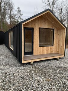 Capsule <span class=keywords><strong>de</strong></span> vie extérieure modulaire en acier et bois pour hôtel - Product Image 3