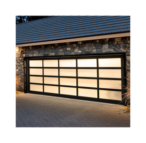 Portes <span class=keywords><strong>de</strong></span> <span class=keywords><strong>garage</strong></span> motorisées modernes en verre et aluminium antivol - Product Image 4