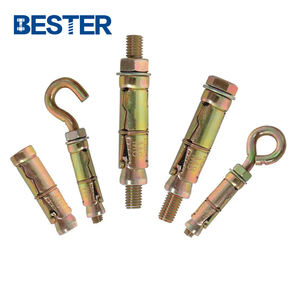 Chine Heavy Duty Maçonnerie Easy Fix M8 Zingué Trois Pièces Forgé <span class=keywords><strong>Crochet</strong></span> O Type Boulon Bouclier Ancre Béton Boulons À Oeil Ancres - Product Image 1