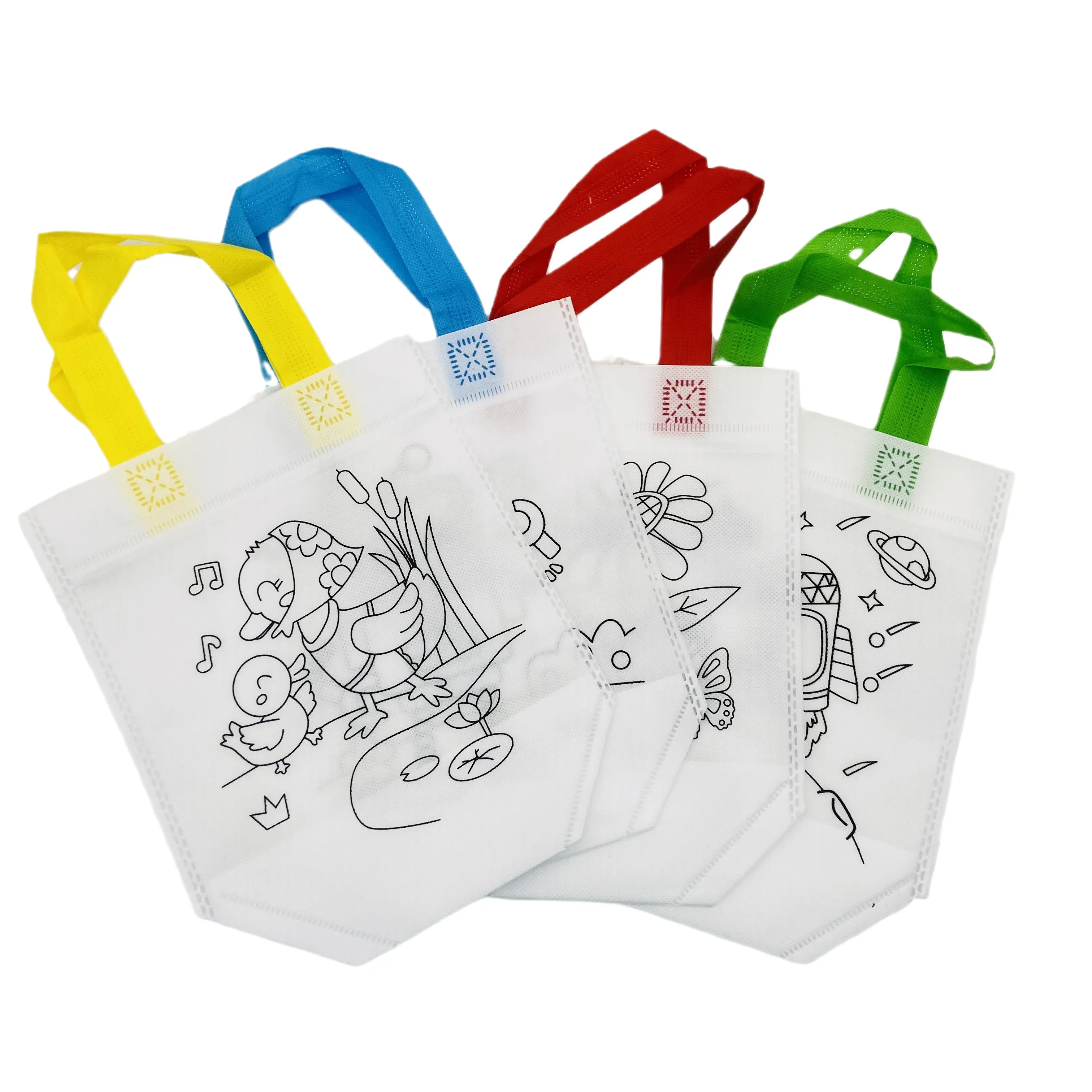 Factory Price Custom Design DIY Eco Non Woven Bag Kids Tote Painting Bag