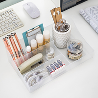 Boîte de rangement à tiroirs transparents en plastique empilé en couches Boîte de tri multifonctionnelle pour bureau à domicile