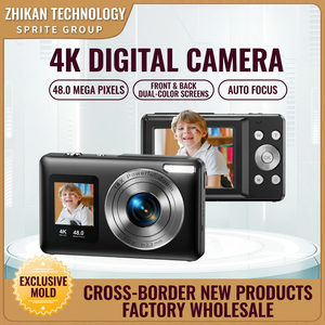 Appareil photo numérique 4K pour vlogging et photographie, 80MP, double écran, point et shoot, autofocus, zoom 18X, flash, piles, adolescents, adultes - Product Image 4