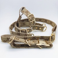 Laisse pour chien GG transfrontalière en promotion, sangle de poitrine en polyester épaissi résistant à l'usure avec embout métallique, laisse pour animaux de compagnie
