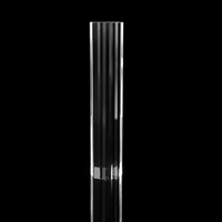 Tige de guidage lumineux hexagonale en verre optique, prisme de guidage lumineux à facettes polies pour instrument de beauté, laser médical, sur mesure