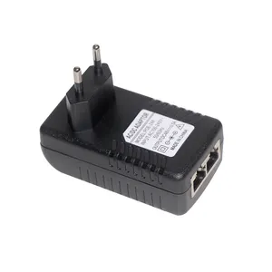 EU Adapter 12V 15A 24V 2A 30W RJ45 LAN Connector with 2 Port Wall Plug Network for Home and Office Use