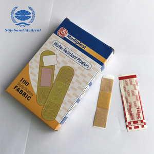 100pcs Sterile <strong>Fabric</strong> Adhesive Bandages Water Resistant <strong>Plasters</strong> for First Aid and Wound Care - Product Image 1