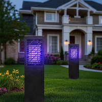Lampe anti-moustiques LED d'extérieur - Haute puissance, choc électrique, étanche, alimentée par énergie solaire, répulsif anti-moustiques et insectes
