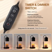 Lampe chauffante pour bougies d'aromathérapie, lumière d'ambiance pour café, chambre à coucher, décoration intérieure, cadeau de Noël, d'anniversaire, lampe chauffe-bougie