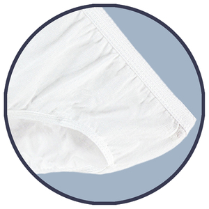Ropa Interior Desechable de Poliviscosa para Mujer, al por Mayor, OEM, Mezcla de Rayón, <span class=keywords><strong>Bragas</strong></span> de Viaje, Paquete de 5 Unidades con Empaque Individual - Product Image 6