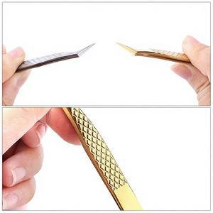 Pince à épiler professionnelle électrique à 90 degrés pour cils, avec pointe diamantée, logo personnalisé, en acier durable, pour usage hospitalier - Product Image 1