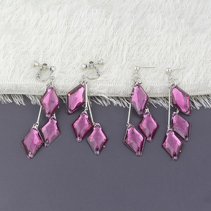 ต่างหูคริสตัลสีฟ้าแบบหนีบหูหลากสีสำหรับวันเดอร์แลนด์เกมใหม่ - Product Image 4