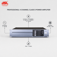4 Kanal D Sınıfı Güç Amplifikatörü 4x600W 4x900W 2x1800W 2U Profesyonel Ses Amplifikatörü Susturma 1000 SNR 109dB Canlı Ses için
