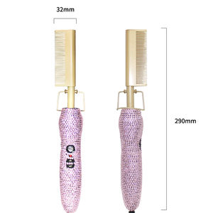 Offre Spéciale Peigne Chauffant Professionnel à Haute Température, Lisseur Portable <span class=keywords><strong>pour</strong></span> <span class=keywords><strong>Cheveux</strong></span> Frisés et Crépus <span class=keywords><strong>pour</strong></span> Femmes <span class=keywords><strong>Afro</strong></span> - Product Image 2