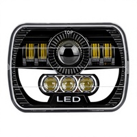 Phare de voiture carré 5x7 pour Cherokee, lumière LED 7 pouces 12V 60W, modification tout-terrain