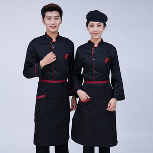 Fábrica al por mayor fino de manga larga Chef uniforme hornear comida rápida Hotel restaurante cocina uniforme de trabajo de un solo pecho - Product Image 2