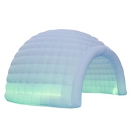 Tente d'événement gonflable luxueuse, tente dôme gonflable pour fête, location de tentes gonflables blanches avec éclairage