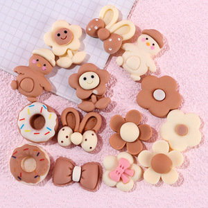 Manualidades de resina EVA, decoraciones para teléfonos DIY, color crema, flor, donut, conejito, lazo, accesorios bonitos para la fabricación de fundas para teléfonos móviles. - Product Image 1