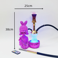 Nouveau design fumer luxe résine fille design narguilé aluminium narguilé shisha verre petite fille narguilé chicha