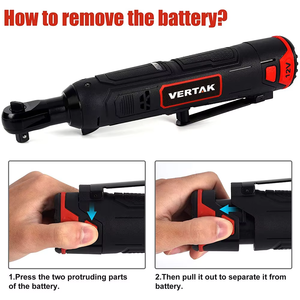 Brushless Portable 12V Lithium-ion 1Ah <b>Battery</b> Cordless Handheld Industrial DIY Impact Wrench 45N.m Torque 2 Drive - Product Image 5
