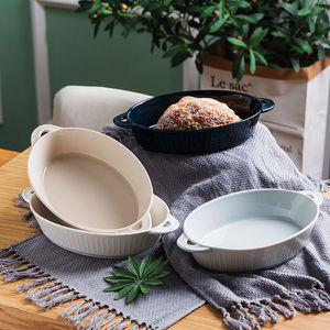 <span class=keywords><strong>Plat</strong></span> de cuisson <span class=keywords><strong>en</strong></span> <span class=keywords><strong>porcelaine</strong></span> ovale, 12 pouces, 24 pièces, différentes couleurs, de haute qualité, cuisine, pain à pain, pour pâtisserie - Product Image 1